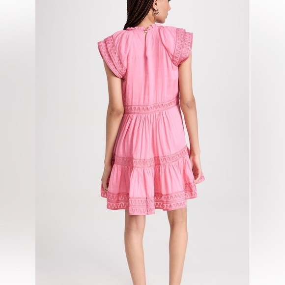 Veronica Beard - $598 Keely Pink Dark Peony Mini Dress Size 4 - Like NEW! - Picture 4 of 14